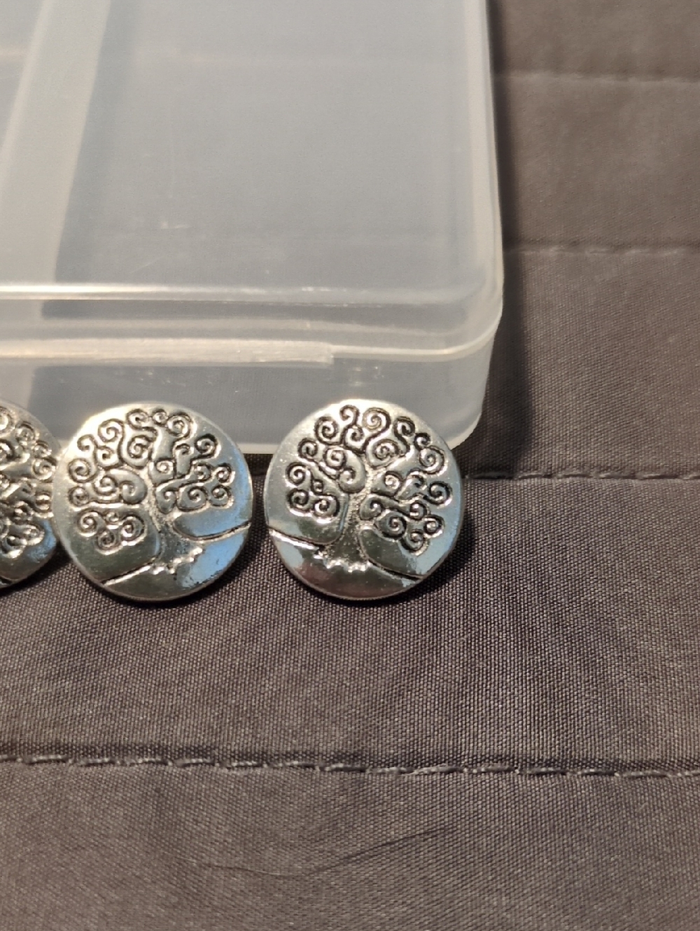 Silver Tree of Life Button Set of 5